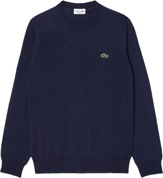 Lacoste Klassieke Stijl Sweater - Heren - Ronde hals truien - Blauw - 2XL - Katoen - Truien & Vesten