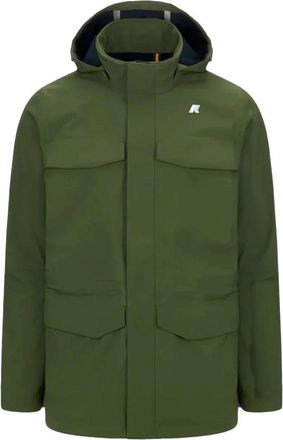 K-Way Manphy Bonded Lichtgewicht Jas - Heren - Zomerjassen - Groen - M - Polyester - Jassen