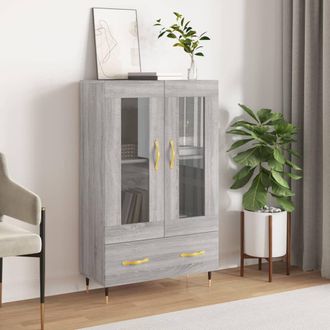 Berkfield Home Highboard Grey Sonoma 69.5x31x115 cm Engineered Wood