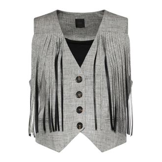 Pinko Boretto Vest - female - PINKO - Waistcoats - Gray - M - Jackets