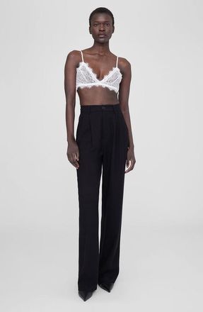 Anine Bing Ivory Lace Bra With Trim at Nordstrom, Size Xx-Small