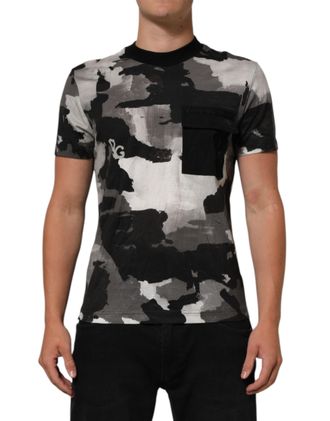 Dolce & Gabbana Multicolor Camouflage Men Short Sleeves Mens T-shirt