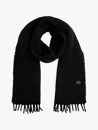 Tommy Hilfiger Heritage Wool Blend Logo Plaque Scarf