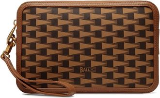Bally Pennant leather clutch bag - men - Bovine Leather (top grain)/Thermoplastic Polyurethane (TPU) - OS - Brown
