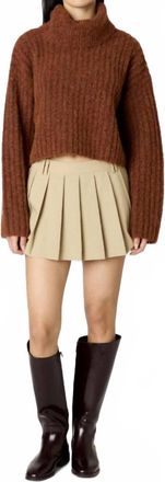 Nia Bruni Long Sleeve Sweater In Rust