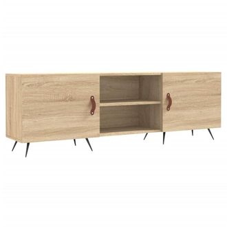 Berkfield Home TV Cabinet Sonoma Oak 150x30x50 cm Engineered Wood in Light Tan | Size: 150 x 30 x 50 cm