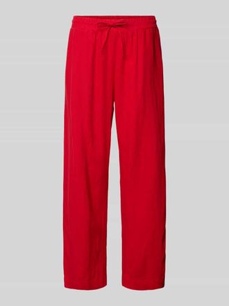 Freequent Wide Leg Pants aus Leinen-Mix mit elastischem Bund Modell Lava in Rot, Gr&ouml;&szlig;e XXL