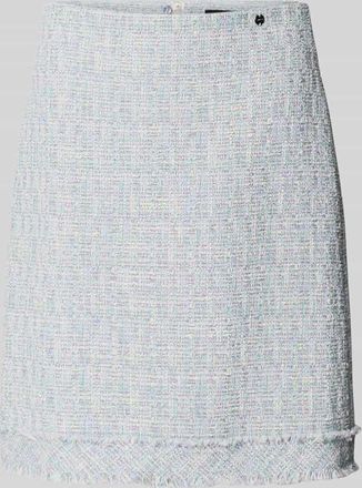 Marc Cain Straight Fit Minirock in Boucl&eacute;-Optik in Hellblau, Gr&ouml;&szlig;e 36