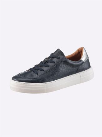 Heine Sneaker HEINE, Damen, Gr. 36, blau (marine), Glattleder, Leder, Rindsleder, Schuhe Sneaker