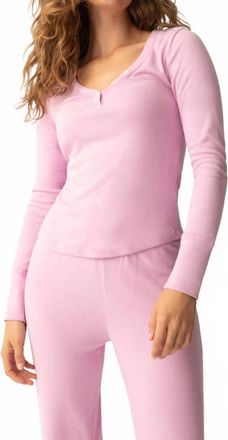 PJ Salvage More Amour Long Sleeve Top In Azalea