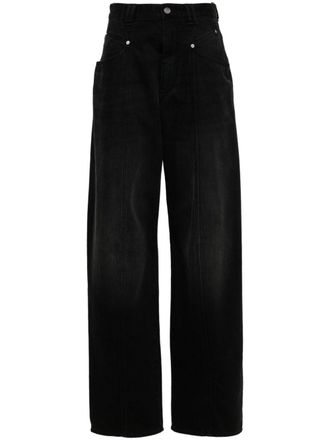 Isabel Marant Vetan high waist jeans met wijde pijpen - Zwart
