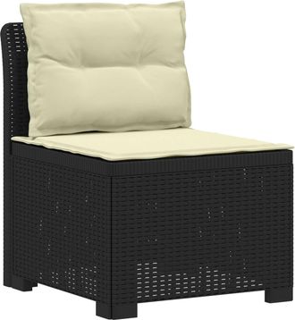 vidaXL Sill&oacute;n Individual De Jard&iacute;n Con Cojines Apariencia De Ratan Pp Vidaxl