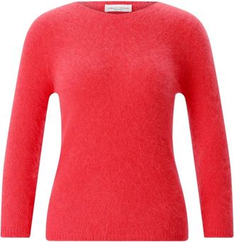 Roberto Collina Ronde hals gebreid - Dames - Ronde hals truien - Rood - XL - Truien & Vesten