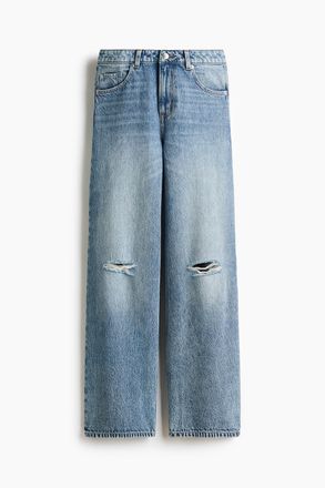 H&M Wide High Jeans - Denimblau