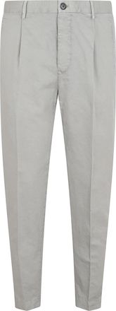 Incotex Blue Tailored Flat Front Trousers
