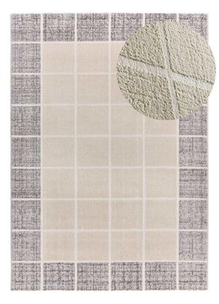 Atticgo Alfombra con relieve beige/gris 160x230 cm