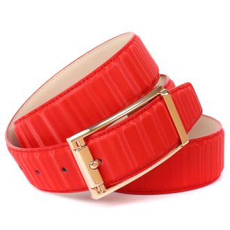 Anthoni Crown Lederg&uuml;rtel ANTHONI CROWN, Damen, Gr. 100, rot, Leder, unifarben, G&uuml;rtel Lederg&uuml;rtel, in schillernder 3D-Optik