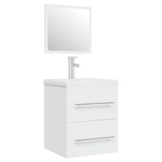Berkfield Home Sink Cabinet with Built-in Basin White Engineered Wood