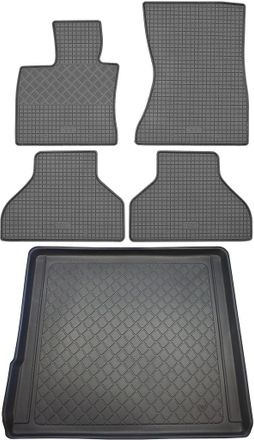 OEM Bmw X5 E70 Suv (5 Puertas) De Abril De 2007 A Septiembre De 2013. Juego De Alfombrillas De Goma Para Coche Y Alfombrilla Para Maletero