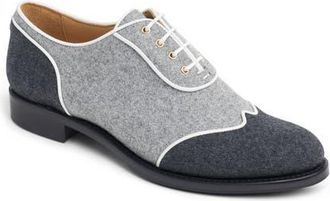 The Office of Angela Scott Mr. Evans Wingtip Oxford in Grey Wool at Nordstrom, Size 6.5Us