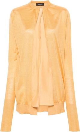 Fabiana Filippi fine-knit cardigan - women - Linen/Flax/Silk - 44 - Yellow