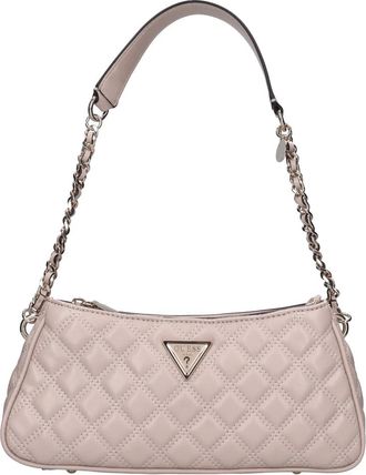 Guess Giully Schoudertas - Dames - Schoudertassen - Beige - ONE Size - Leer - Tassen