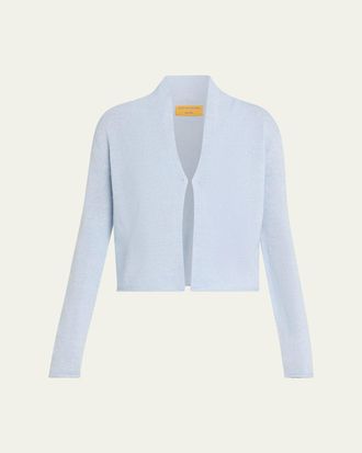 Guest In Residence Stealth Cashmere-Linen Cardigan
