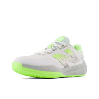 New Balance Womens FuelCell 796 V4 Hard Court Tennis Shoe, White/Bleached Lime Glo/Brighton Grey, 5.5 UK