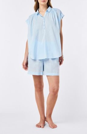 Papinelle Sleepwear Nicola Boxer Short Pajamas in Clear Sky at Nordstrom, Size Xx-Large