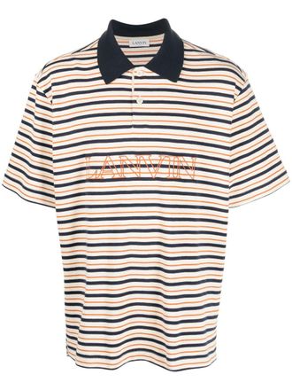 Lanvin Poloshirt met geborduurd logo - Beige