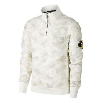 Nike Sportswear French Terry Half Zipper Casual Sports Pullover Camouflage CD0439-133