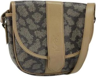 Saint Laurent Pre-owned Cross Body Bags, female, Brown, Size: ONE SIZE Pre-owned Vintage Leather Shoulder Bag