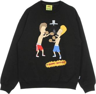 Iuter Beavis & Butthead Crewneck Sweatshirt Zwart - Heren - Sweatshirts - Zwart - L - Katoen - Hoodies & sweatvesten