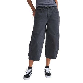 Vans Jeans, Dames, Zwart, W25, Katoen, Blaire Cropped Barrel Pants