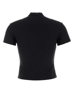 Gucci Womens Black Gg Jacquard Top Exterior: Nylon Elastane Maglie Sweater