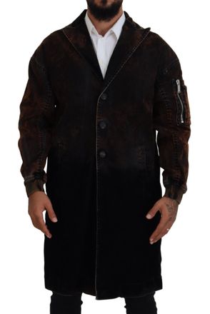 Dsquared2 Dsquared&sup2; Full Button Men Long Coat Cotton Mens Jacket (Pre-Owned)