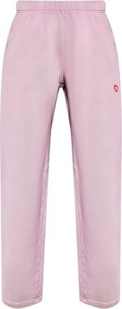 Alexander Wang logo-print cotton track pants - women - Cotton - S - Pink