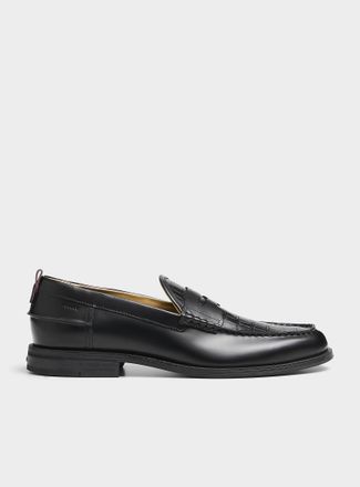 HUGO BOSS Mens Varian croc-like penny loafers Men