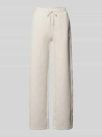 Guess Wide Fit Sweatpants mit Allover-Logo-Print Modell Calista in Weiss, Gr&ouml;&szlig;e XL