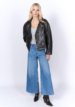 Freaky Nation Lederjacke FREAKY NATION Abbie-FN, Damen, Gr. XXL(44), schwarz, Oberstoff: 100% Leder; Futter: 100% Baumwolle, normal, Jacken Lederjacke