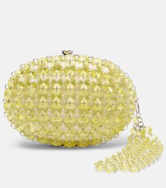 Self Portrait Oval Small embellished clutch