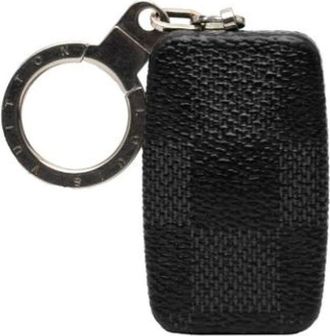 Louis Vuitton Pre-owned Accessories, male, Black, Size: ONE SIZE Pre-owned Leather Keyring
