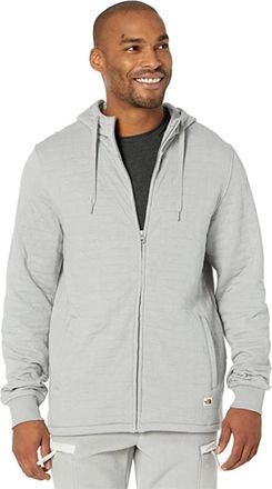 The North Face Longs Peak Quilted Hoodie Mens Heather Gray Full Zip GBO2817