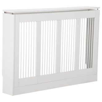 HOMCOM Cubre radiadores 120x18x84 cm blanco