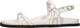 Elena Iachi Platte schoenen - Dames - Sandalen - Wit - 39 EU - Leer - Schoenen