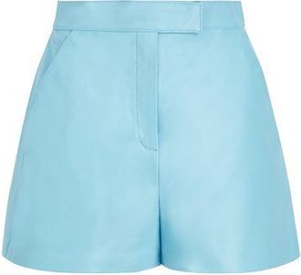 8 by YOOX LEATHER HIGH-WAIST BERMUDA SHORTS
