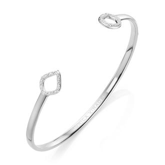 Monica Vinader Sterling Silver Riva Mini Kite and Mini Circle Diamond Cuff Diamond
