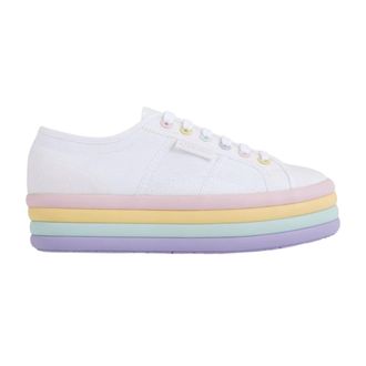 Superga Dames/Dames 2790 Candy Trainers (Wit/Violet/Lichtroze)