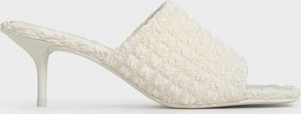 Charles & Keith Loren Textured Kitten-Heel Mules