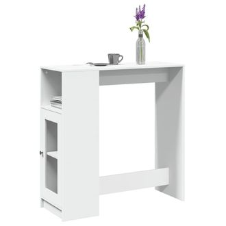 Berkfield Home Bar Table with Racks White 101x40x103.5 cm Engineered Wood